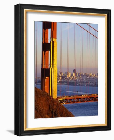 Golden Gate Bridge and San Francisco Skyline-Paul Souders-Framed Photographic Print