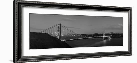 Golden Gate Bridge at dusk from Treasure Island, San Francisco, California, USA-Panoramic Images-Framed Photographic Print