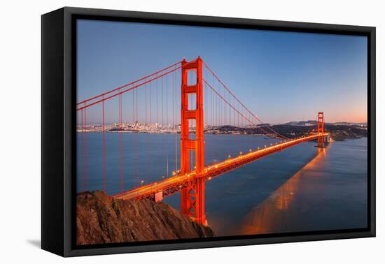 Golden Gate Bridge at Dusk, Sun Francisco-sborisov-Framed Premier Image Canvas