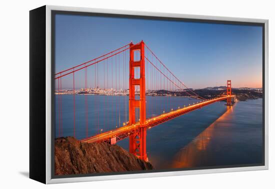 Golden Gate Bridge at Dusk, Sun Francisco-sborisov-Framed Premier Image Canvas