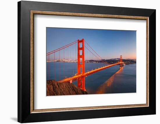 Golden Gate Bridge at Dusk, Sun Francisco-sborisov-Framed Photographic Print