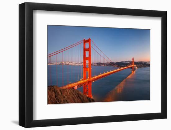 Golden Gate Bridge at Dusk, Sun Francisco-sborisov-Framed Photographic Print