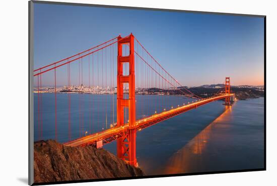 Golden Gate Bridge at Dusk, Sun Francisco-sborisov-Mounted Photographic Print