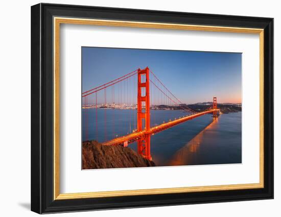 Golden Gate Bridge at Dusk, Sun Francisco-sborisov-Framed Photographic Print