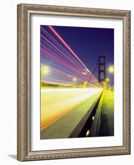 Golden Gate Bridge at Night, San Francisco, California-Mark Gibson-Framed Photographic Print