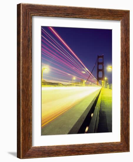 Golden Gate Bridge at Night, San Francisco, California-Mark Gibson-Framed Photographic Print