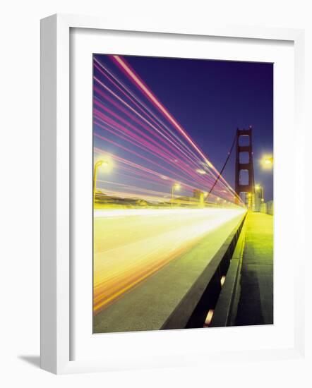 Golden Gate Bridge at Night, San Francisco, California-Mark Gibson-Framed Photographic Print