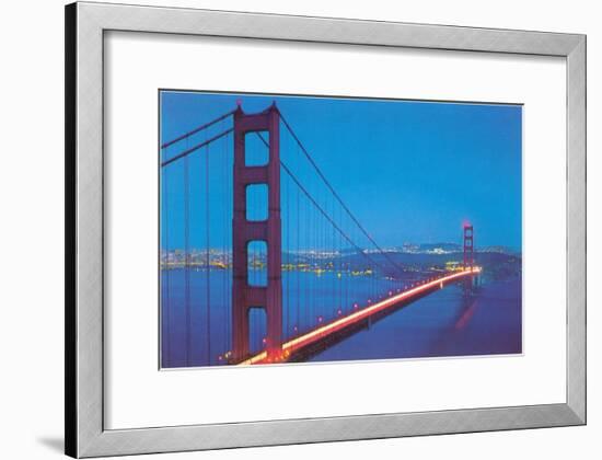 Golden Gate Bridge at Night, San Francisco, California-null-Framed Art Print