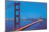 Golden Gate Bridge at Night, San Francisco, California-null-Mounted Art Print