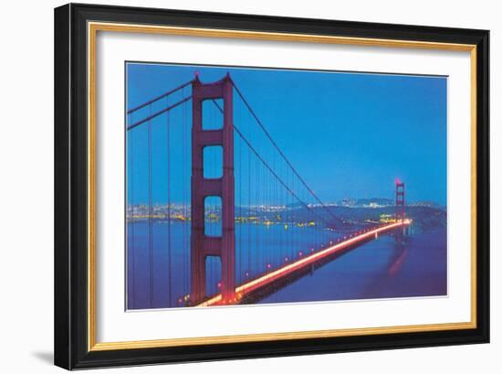 Golden Gate Bridge at Night, San Francisco, California-null-Framed Art Print