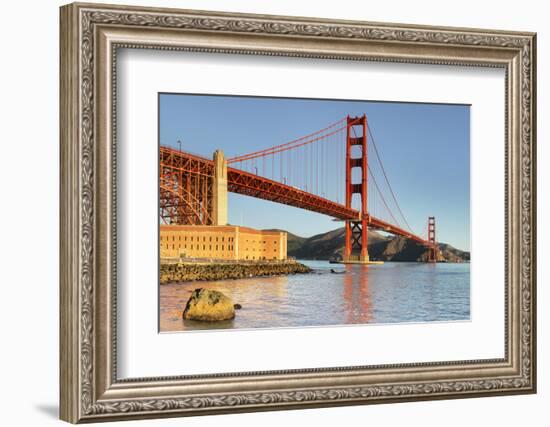 Golden Gate Bridge at sunrise, San Francisco Bay, California-Markus Lange-Framed Photographic Print