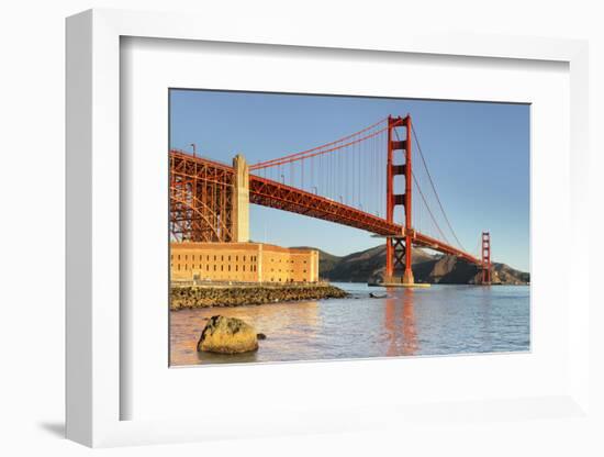 Golden Gate Bridge at sunrise, San Francisco Bay, California-Markus Lange-Framed Photographic Print