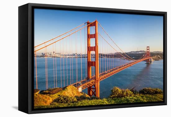 Golden Gate Bridge at Sunset, Sun Francisco-sborisov-Framed Premier Image Canvas