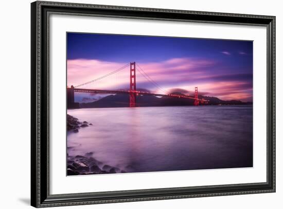 Golden Gate Bridge at Sunset-Philippe Sainte-Laudy-Framed Photographic Print