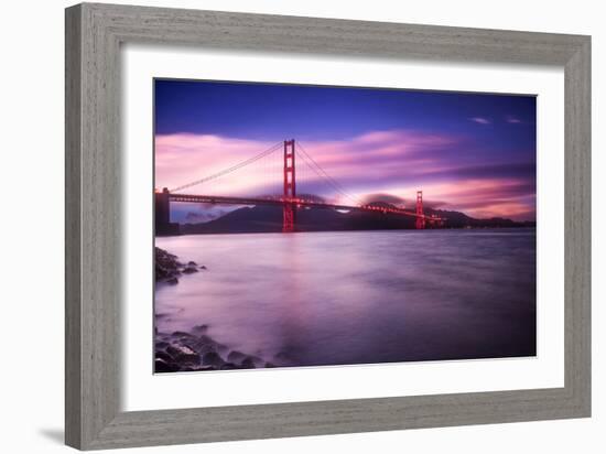 Golden Gate Bridge at Sunset-Philippe Sainte-Laudy-Framed Photographic Print