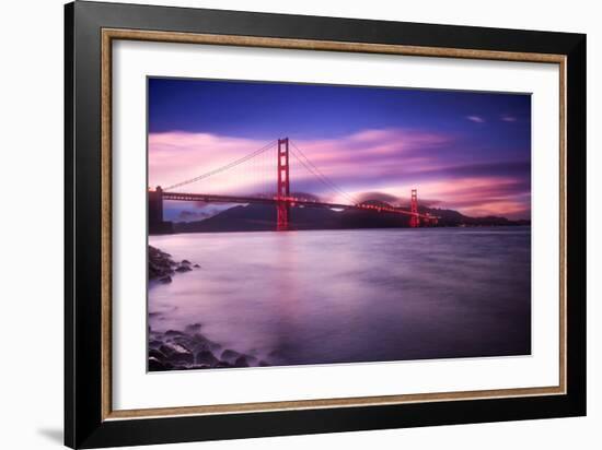 Golden Gate Bridge at Sunset-Philippe Sainte-Laudy-Framed Photographic Print