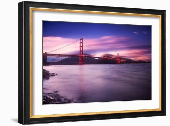 Golden Gate Bridge at Sunset-Philippe Sainte-Laudy-Framed Photographic Print