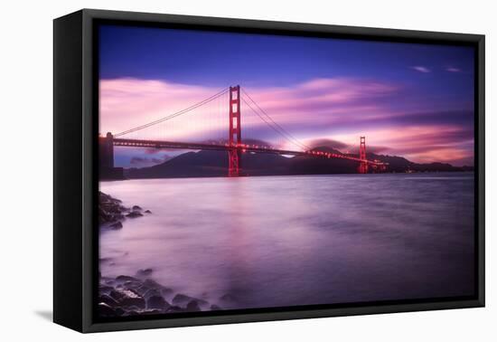 Golden Gate Bridge at Sunset-Philippe Sainte-Laudy-Framed Premier Image Canvas