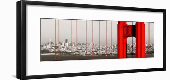 Golden Gate Bridge Closeup Panorama in San Francisco as the Famous Landmark.-Songquan Deng-Framed Photographic Print