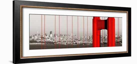 Golden Gate Bridge Closeup Panorama in San Francisco as the Famous Landmark.-Songquan Deng-Framed Photographic Print