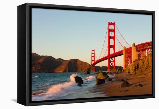 Golden Gate Bridge in San Francisco at Sunset-Andy777-Framed Premier Image Canvas