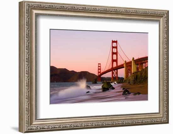 Golden Gate Bridge in San Francisco at Sunset-Andy777-Framed Photographic Print