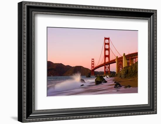 Golden Gate Bridge in San Francisco at Sunset-Andy777-Framed Photographic Print