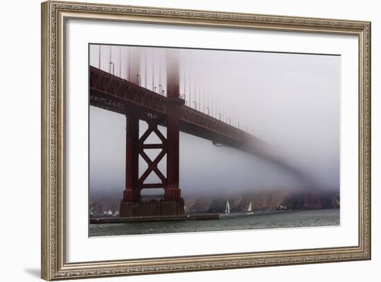 Golden Gate Bridge in the Mist, San Francisco, California, United States of America, North America-Jean Brooks-Framed Photographic Print