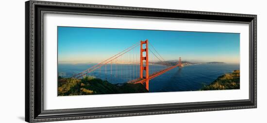 Golden Gate Bridge Panorama in San Francisco as the Famous Landmark.-Songquan Deng-Framed Photographic Print