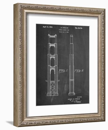 Golden Gate Bridge Patent-null-Framed Art Print