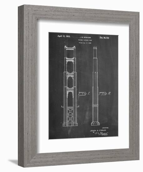 Golden Gate Bridge Patent-null-Framed Art Print