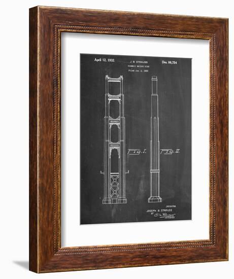 Golden Gate Bridge Patent-null-Framed Art Print