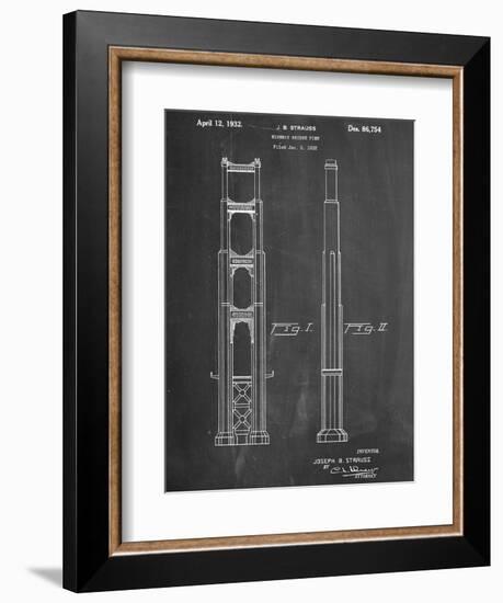 Golden Gate Bridge Patent-null-Framed Art Print