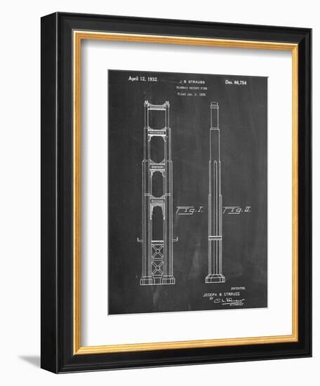 Golden Gate Bridge Patent-null-Framed Art Print