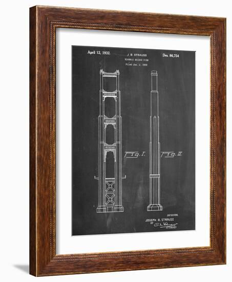 Golden Gate Bridge Patent-null-Framed Art Print