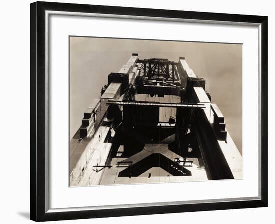 Golden Gate Bridge under Construction-null-Framed Photographic Print