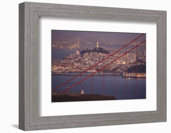 Golden Gate Bridge with city of San Francisco behind, California, USA-Stuart Westmorland-Framed Photographic Print