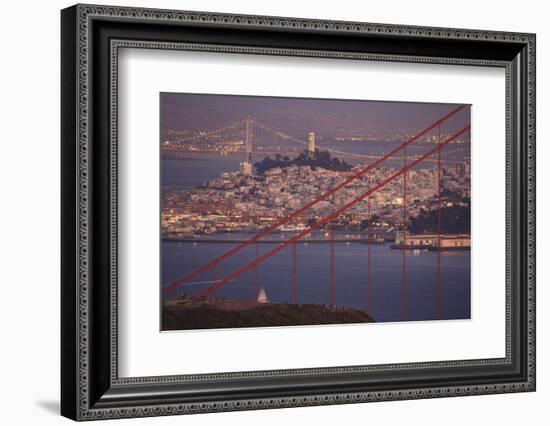 Golden Gate Bridge with city of San Francisco behind, California, USA-Stuart Westmorland-Framed Photographic Print