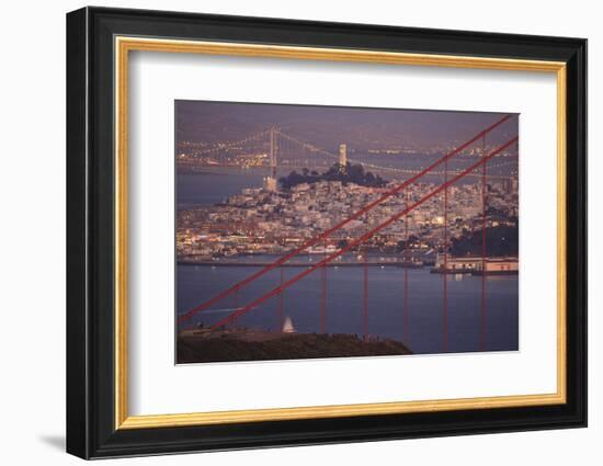 Golden Gate Bridge with city of San Francisco behind, California, USA-Stuart Westmorland-Framed Photographic Print