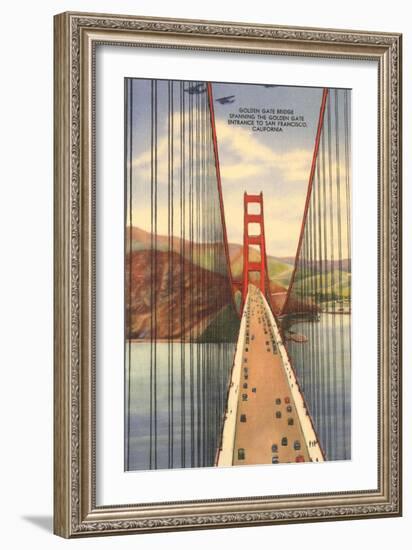 Golden Gate Bridge with Planes, San Francisco, California--Framed Art Print