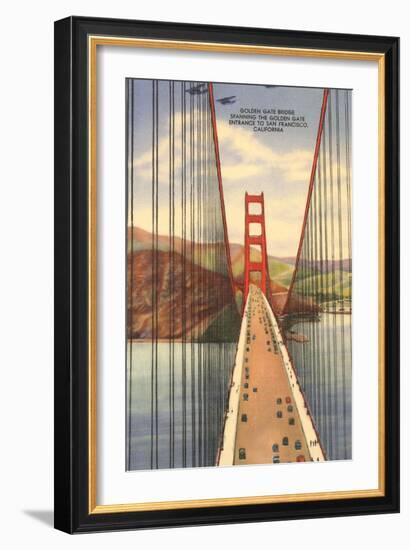 Golden Gate Bridge with Planes, San Francisco, California-null-Framed Art Print