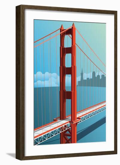 Golden Gate Bridge-Nikola Knezevic-Framed Art Print