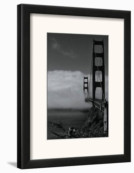 Golden Gate Fog-Sabri Irmak-Framed Art Print