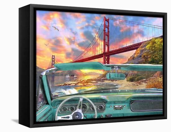 Golden Gate from a Car-Dominic Davison-Framed Stretched Canvas
