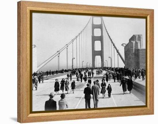 Golden Gate Opening, San Francisco, California, c.1937-null-Framed Premier Image Canvas