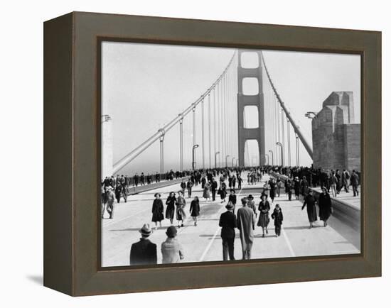 Golden Gate Opening, San Francisco, California, c.1937-null-Framed Premier Image Canvas