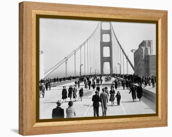 Golden Gate Opening, San Francisco, California, c.1937-null-Framed Premier Image Canvas