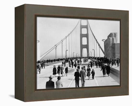 Golden Gate Opening, San Francisco, California, c.1937-null-Framed Premier Image Canvas