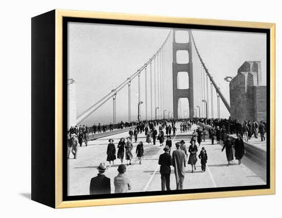 Golden Gate Opening, San Francisco, California, c.1937-null-Framed Premier Image Canvas