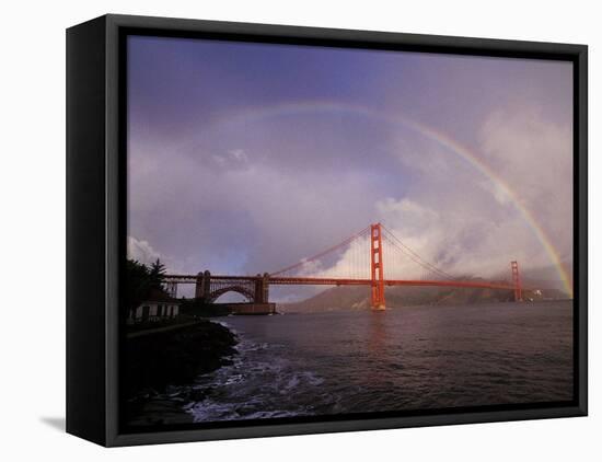 Golden Gate Rainbow-Abraham Lustgarten-Framed Premier Image Canvas